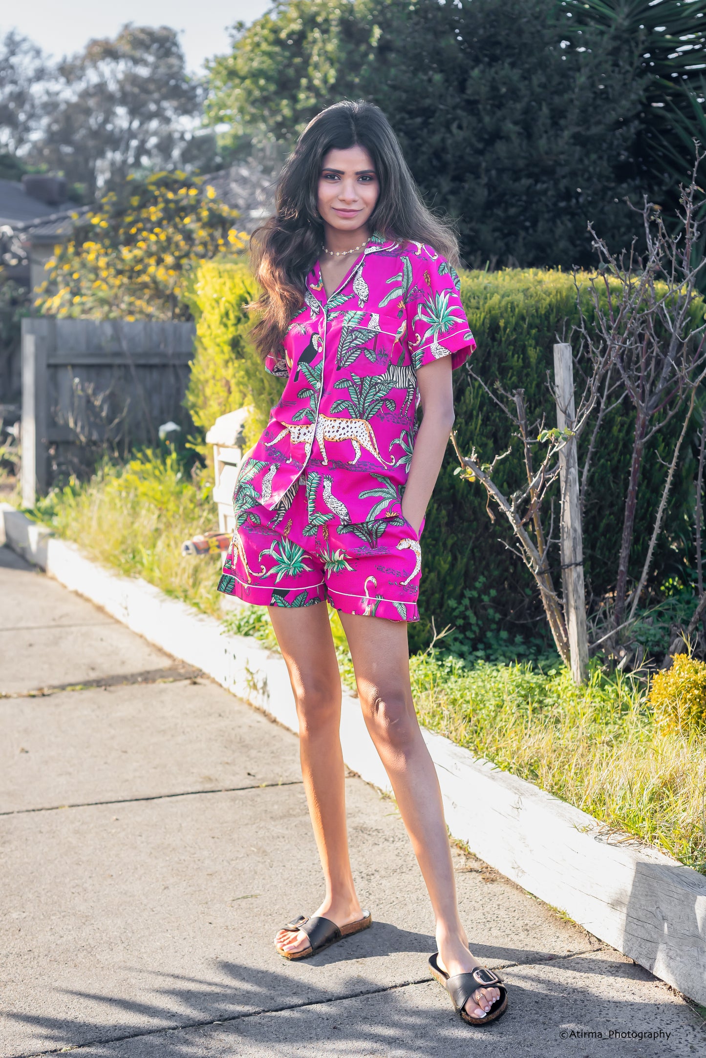 Hot Pink Jungle | Pyjama Set