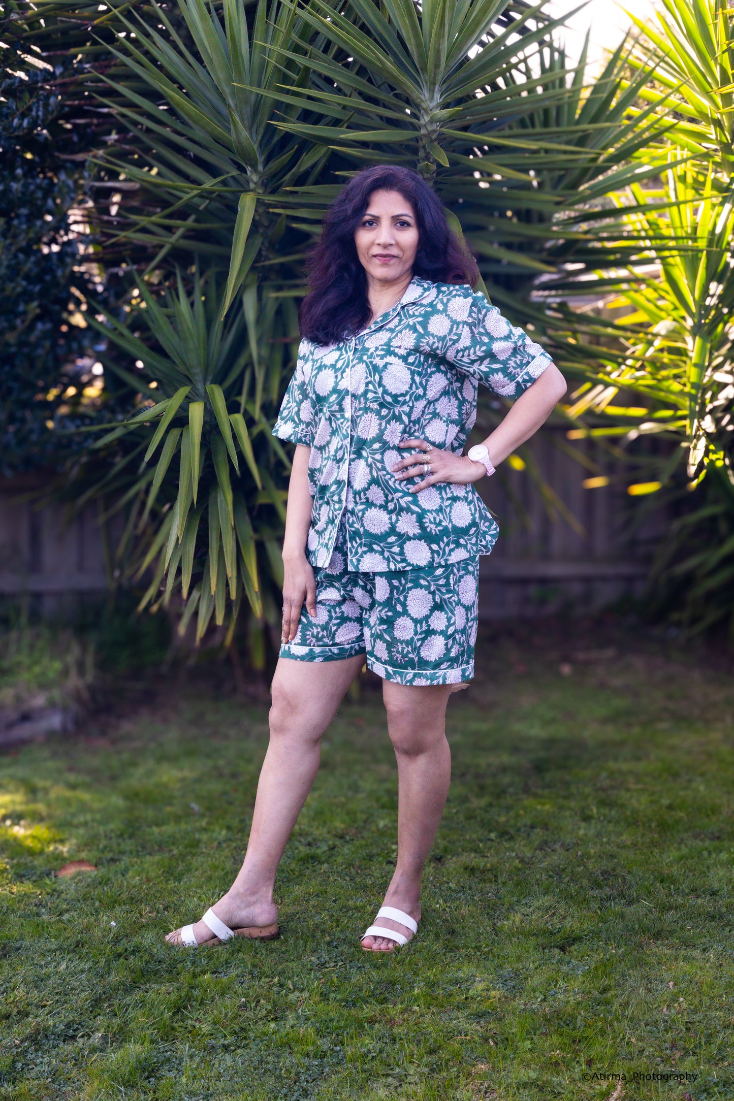 Harini | Sea Green Pyjama Set