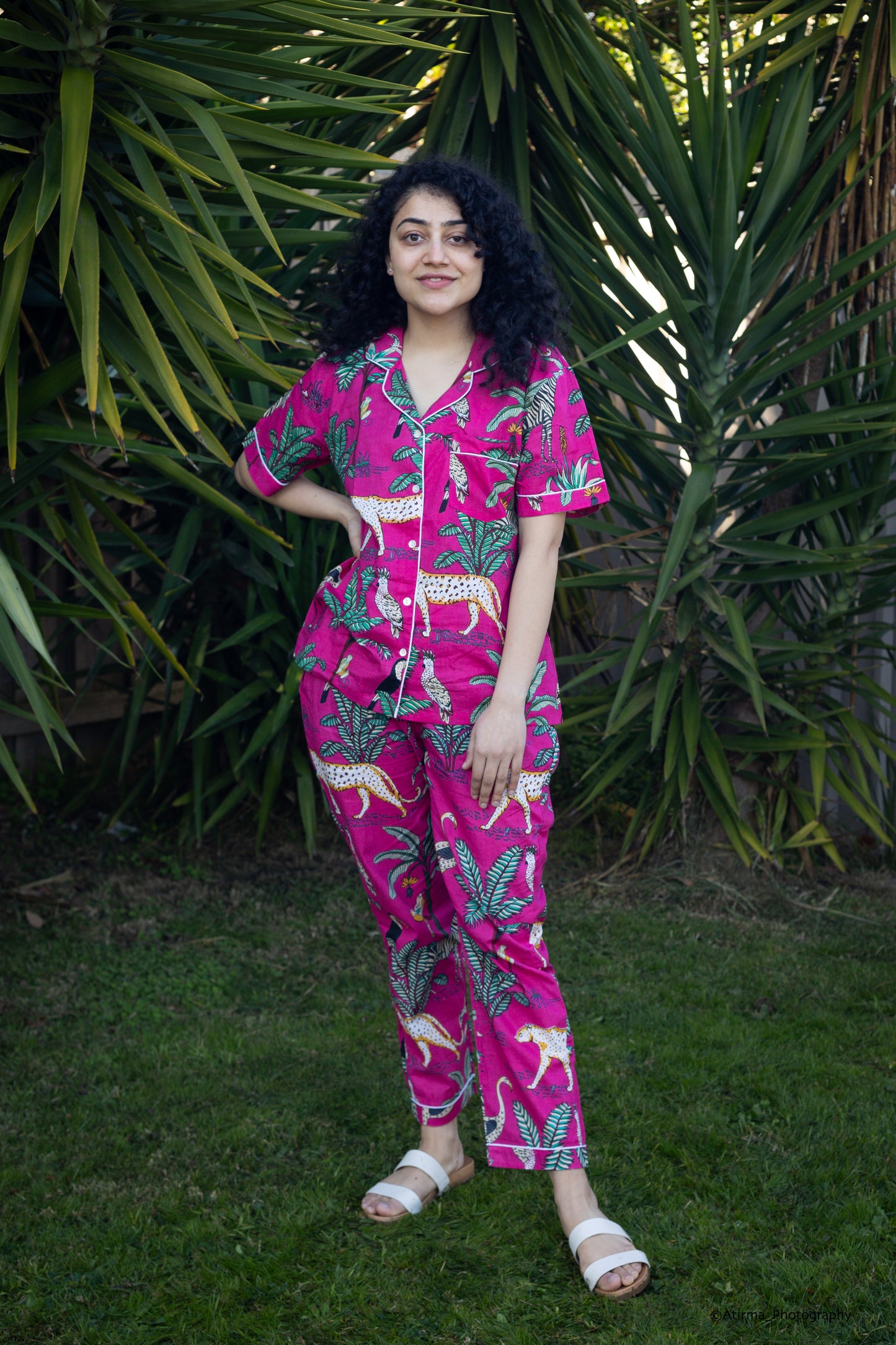 Hot Pink Jungle | Pyjama Set