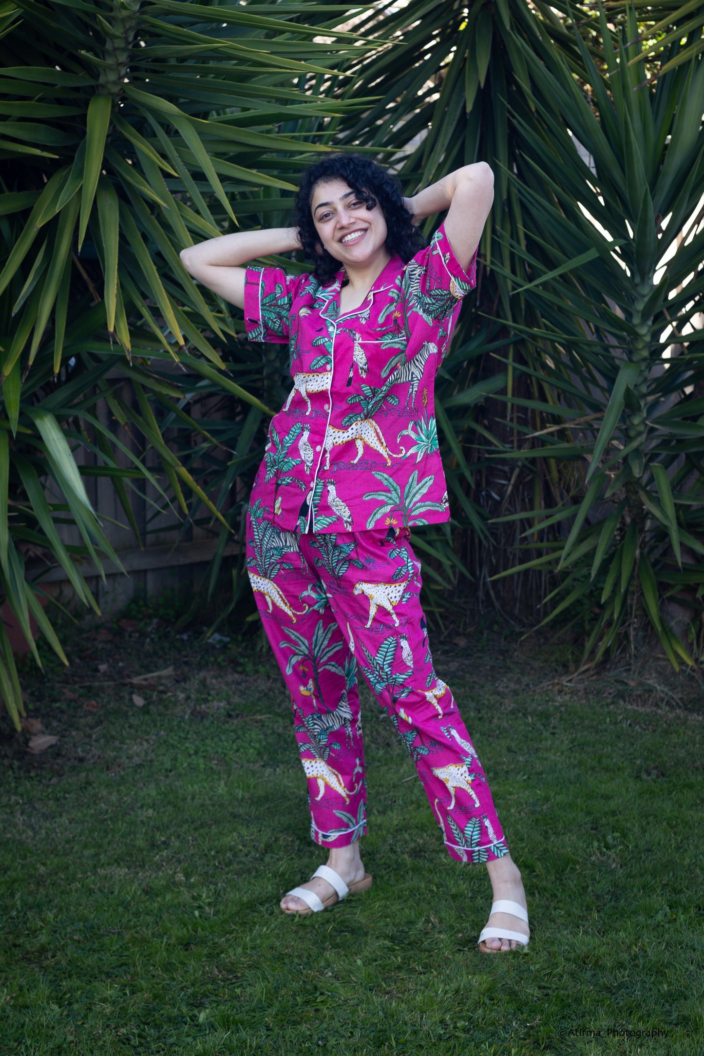 Hot Pink Jungle | Pyjama Set