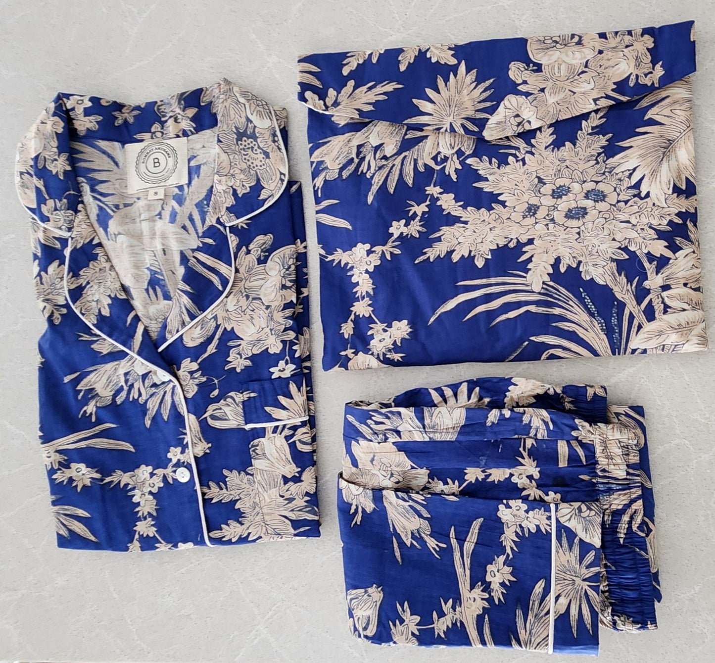 Neera | Royal Blue Pyjama Set