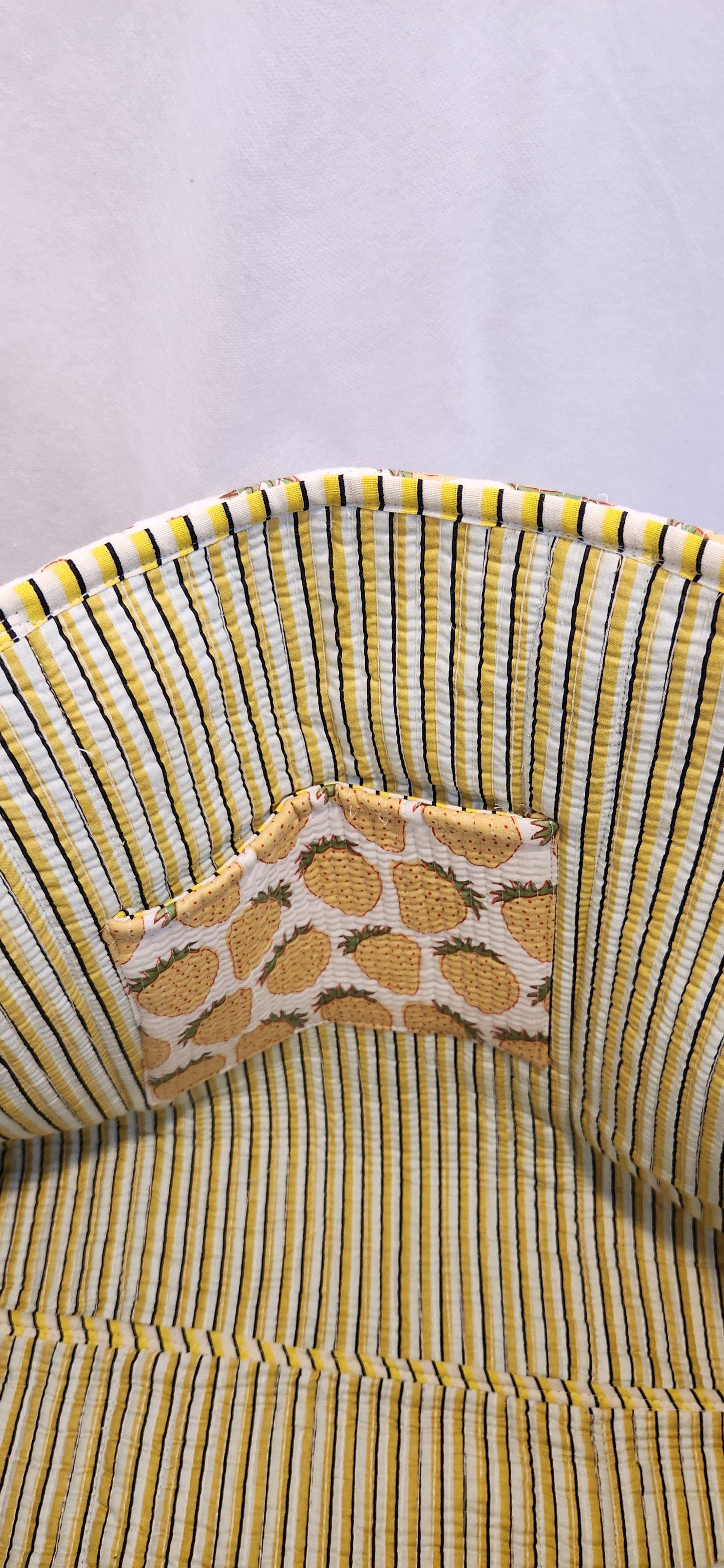 Disha | Pineapples | Quilted Cotton Reversible Tote