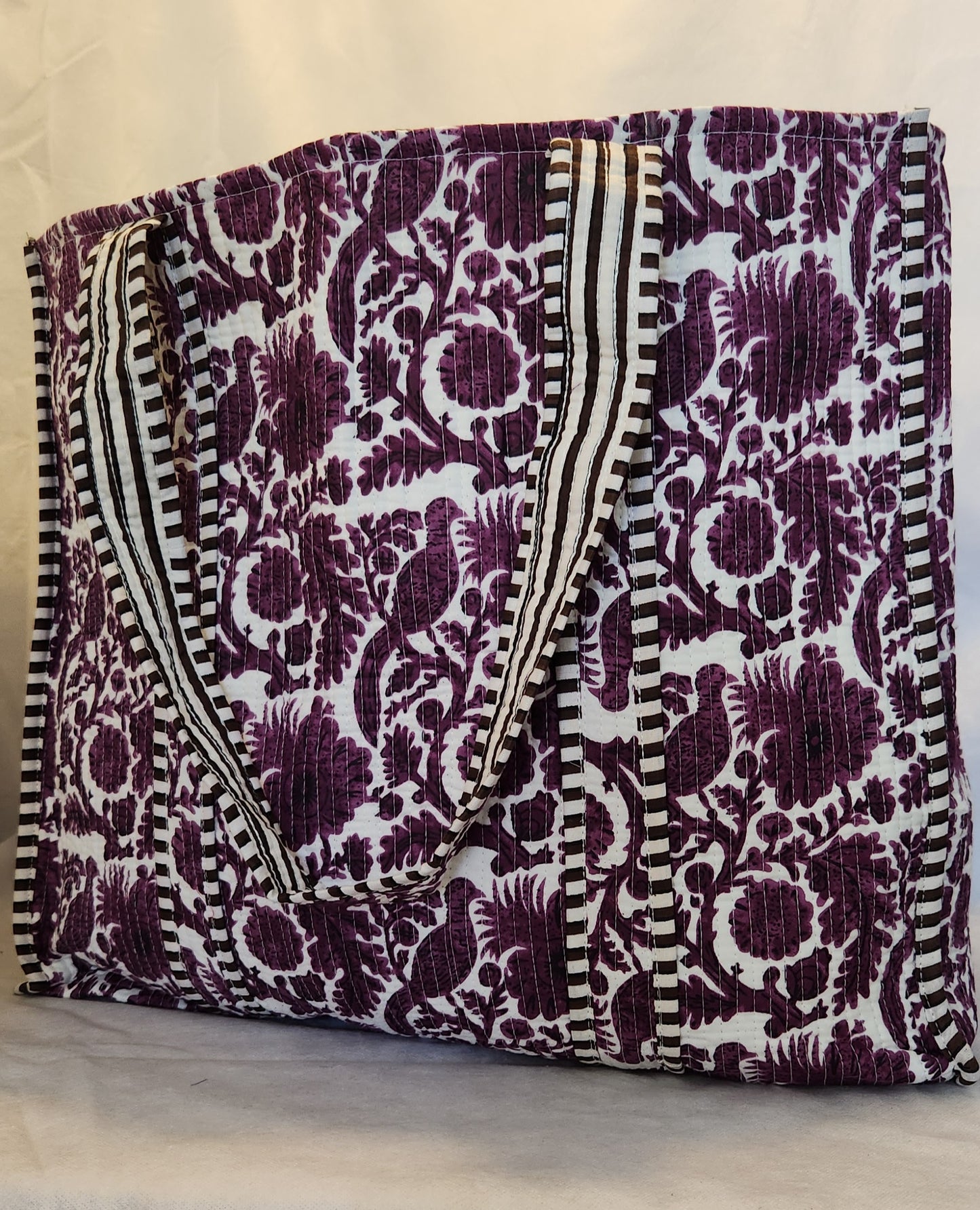 Disha | Purple Kingdom | Quilted Cotton Reversible Tote