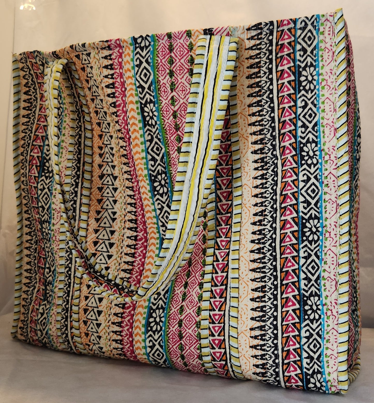 Disha | Indian Art | Quilted Cotton Reversible Tote