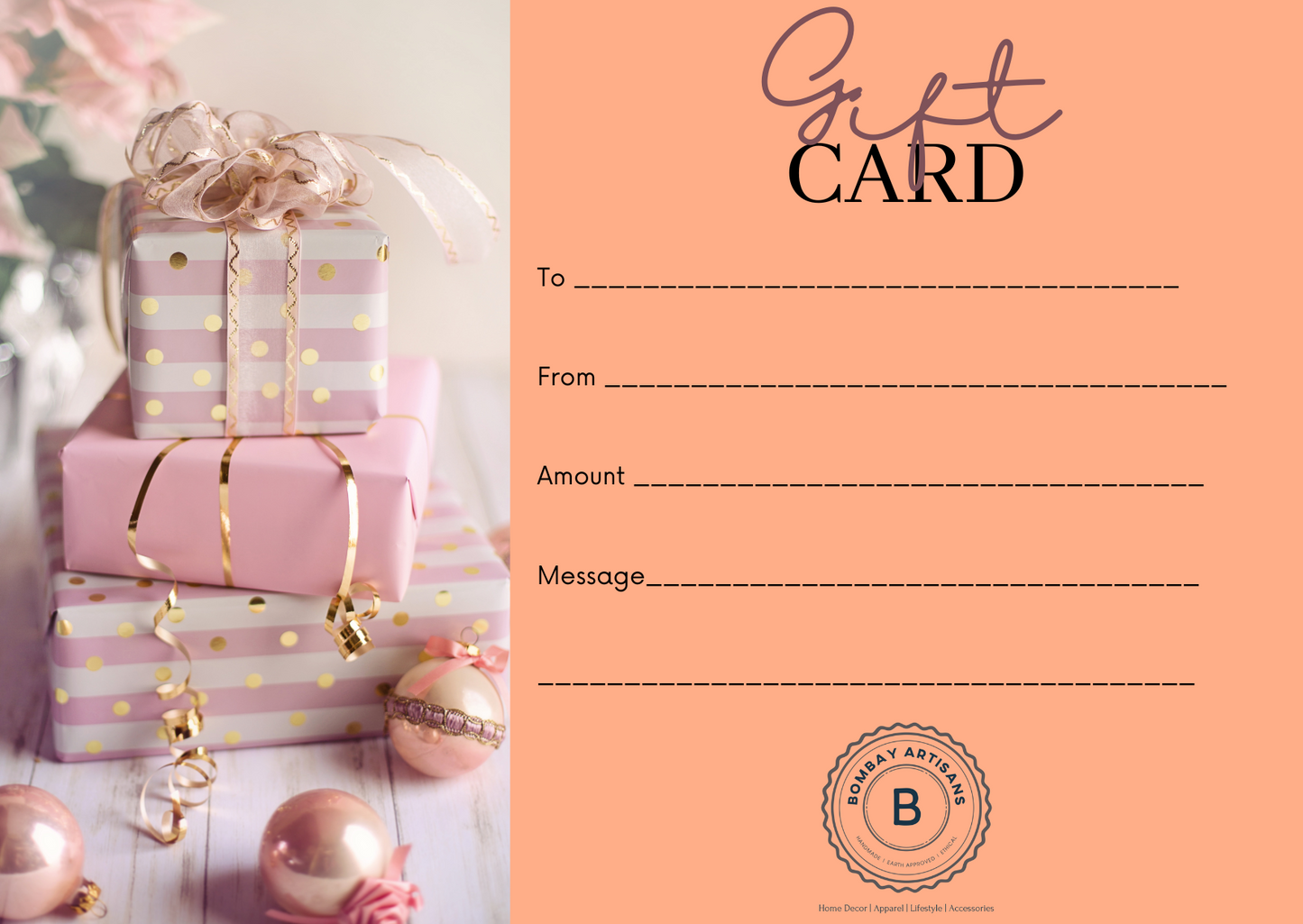 Bombay Artisans Gift Card