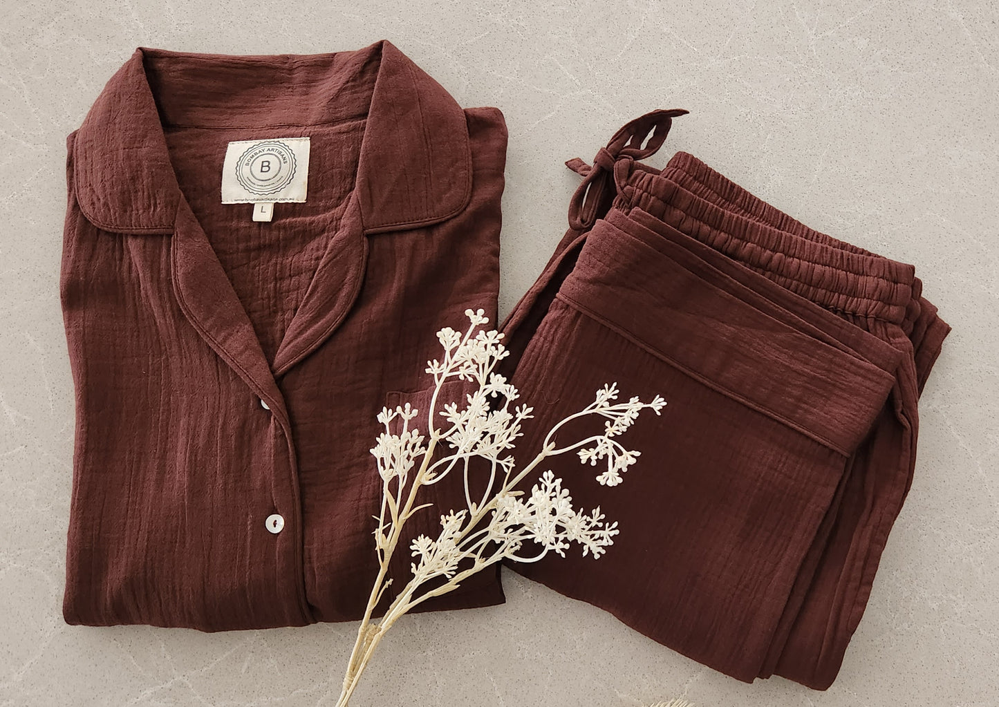 Chocolate | Solid colour PJ set