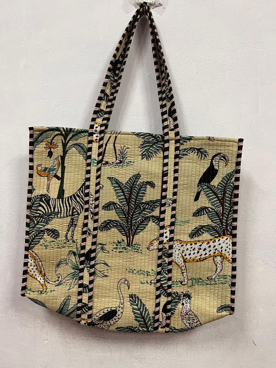 Jungli ~ Quilted Reversible Tote (new colours)