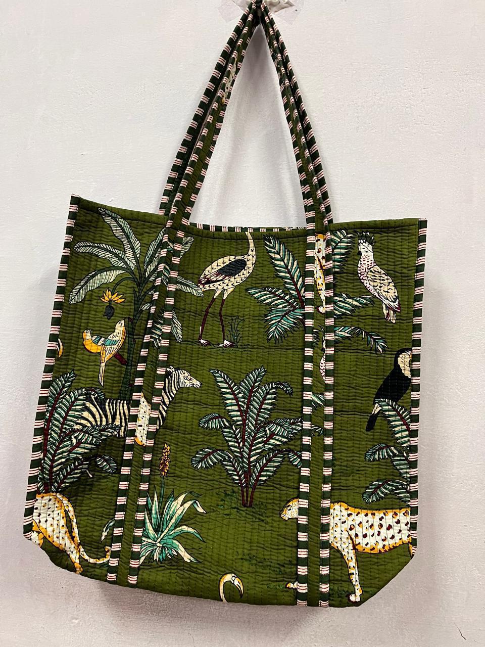 Jungli ~ Quilted Reversible Tote (new colours)