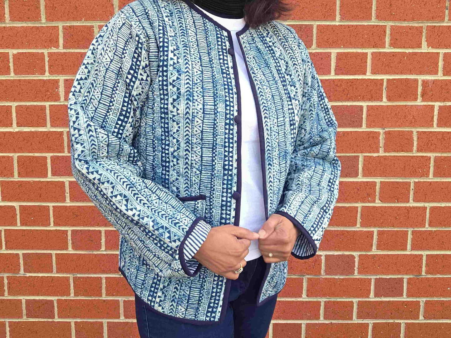 Indya ~ 1 | Indigo Vintage Style | Quilted Cotton Jacket