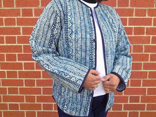 Indya ~ 1 | Indigo Vintage Style | Quilted Cotton Jacket