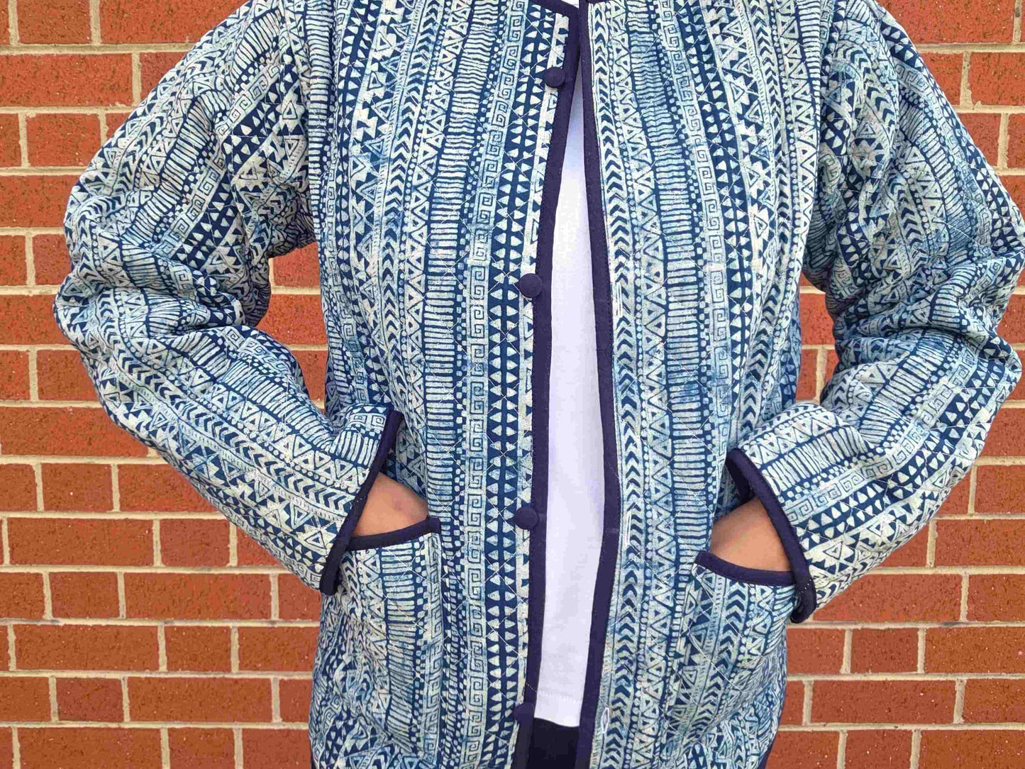 Indya ~ 1 | Indigo Vintage Style | Quilted Cotton Jacket