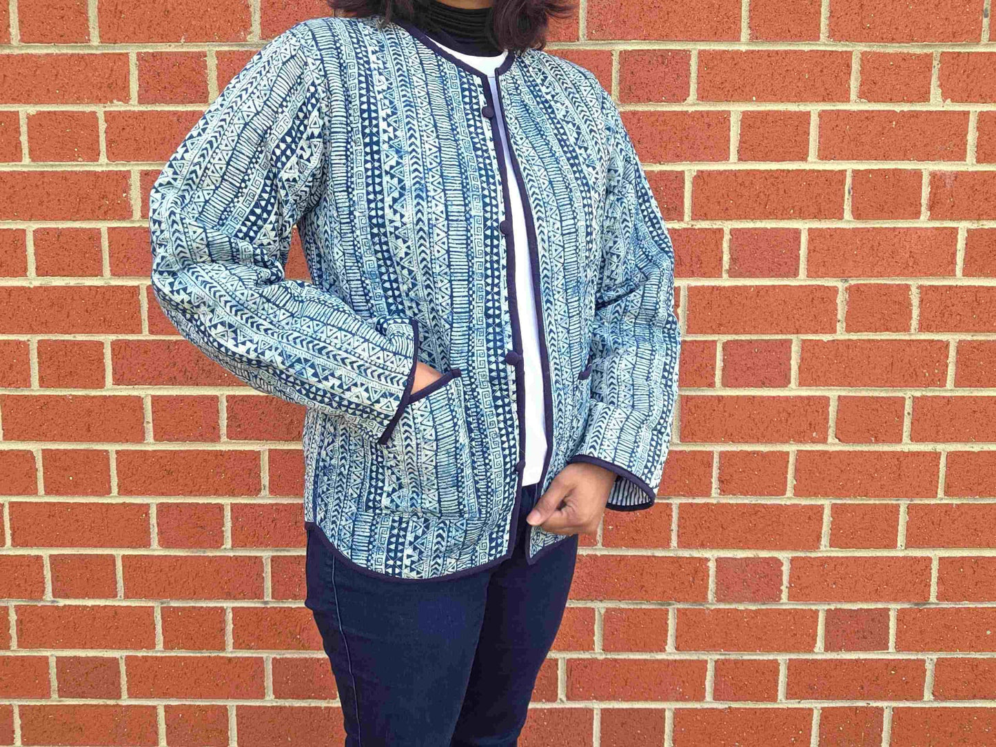 Indya ~ 1 | Indigo Vintage Style | Quilted Cotton Jacket