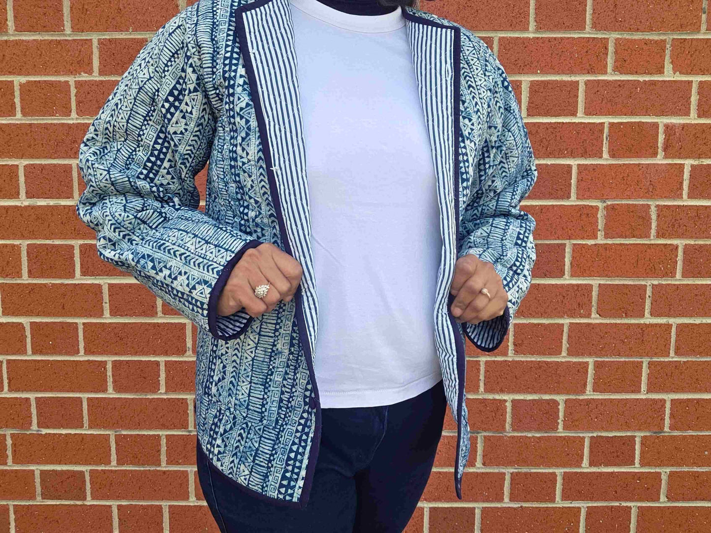 Indya ~ 1 | Indigo Vintage Style | Quilted Cotton Jacket
