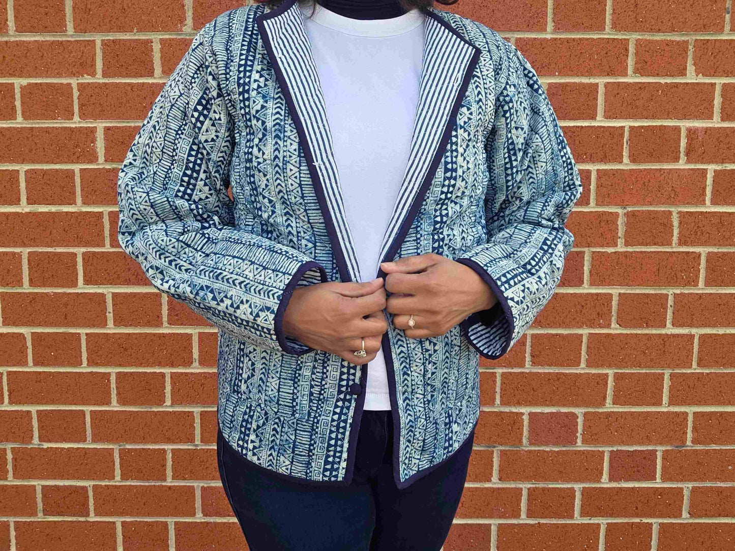 Indya ~ 1 | Indigo Vintage Style | Quilted Cotton Jacket