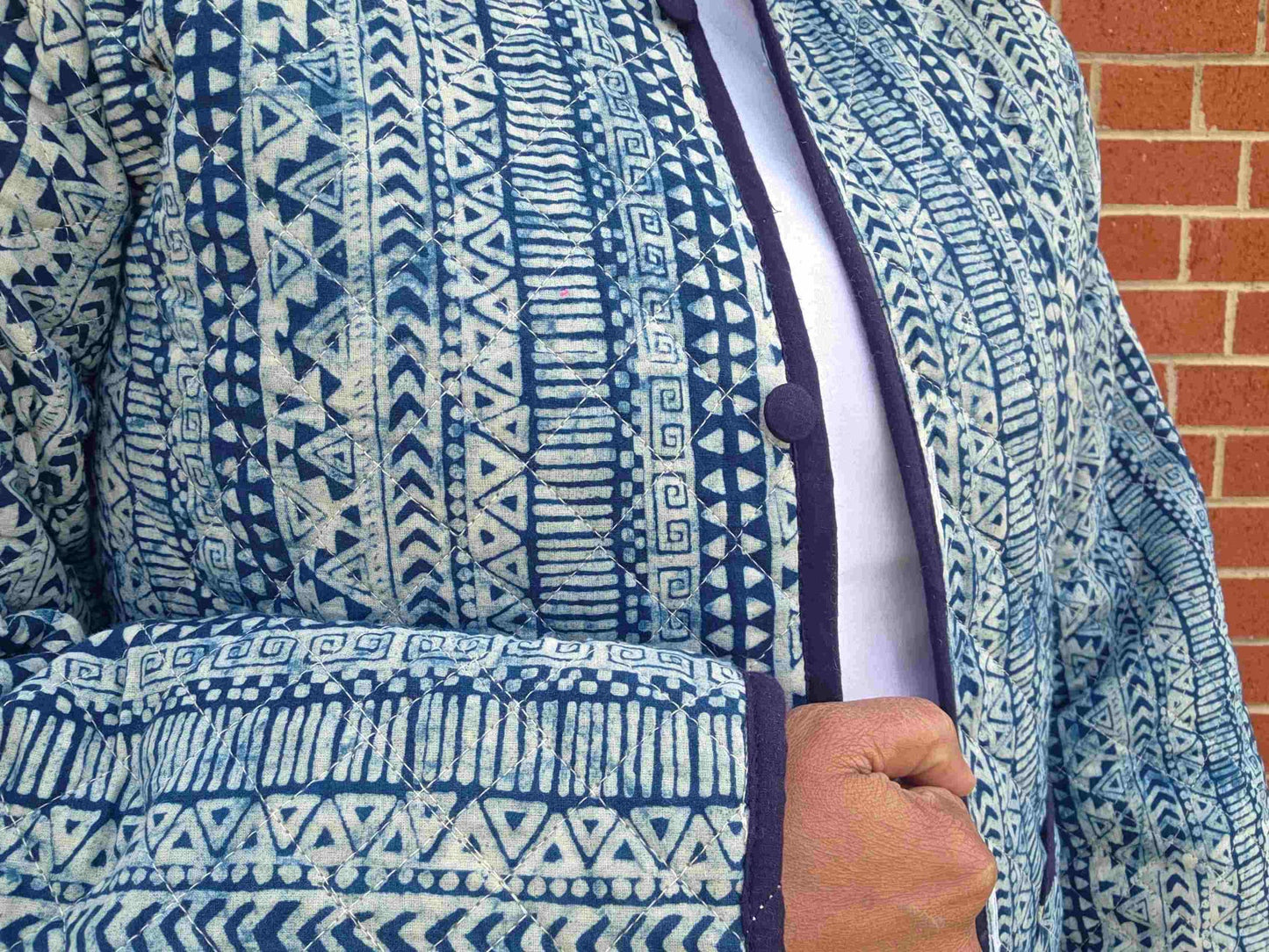 Indya ~ 1 | Indigo Vintage Style | Quilted Cotton Jacket