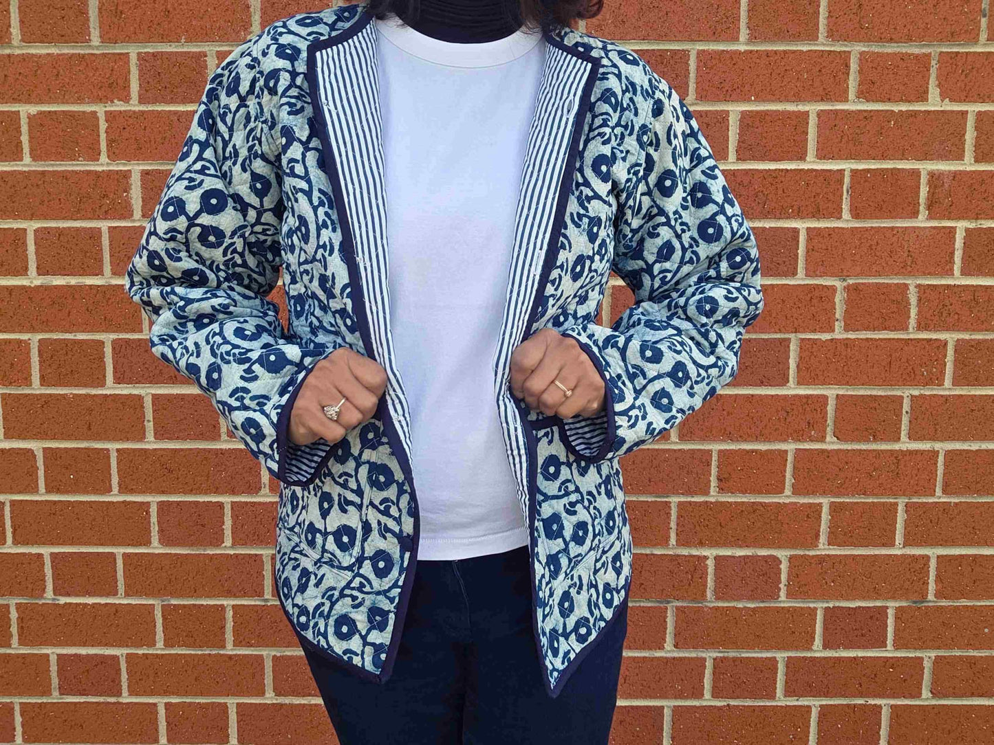 Indya ~ 2 | Indigo Vintage Style | Quilted Cotton Jacket