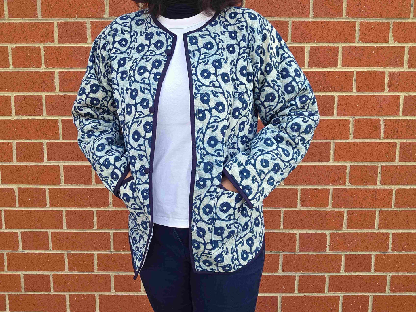 Indya ~ 2 | Indigo Vintage Style | Quilted Cotton Jacket