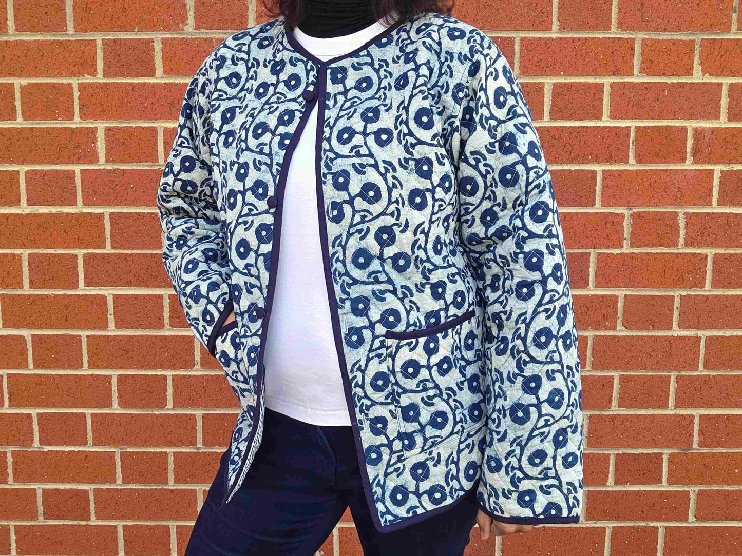 Indya ~ 2 | Indigo Vintage Style | Quilted Cotton Jacket