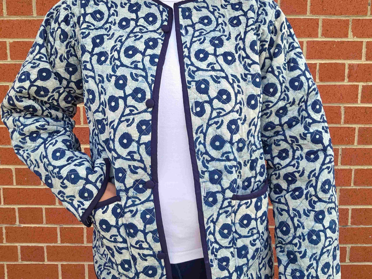 Indya ~ 2 | Indigo Vintage Style | Quilted Cotton Jacket
