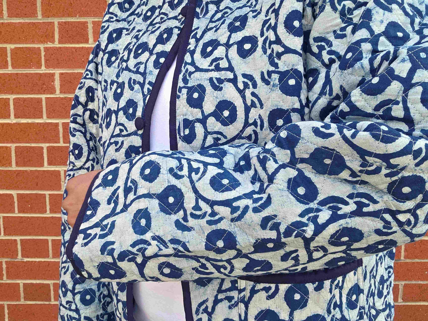 Indya ~ 2 | Indigo Vintage Style | Quilted Cotton Jacket