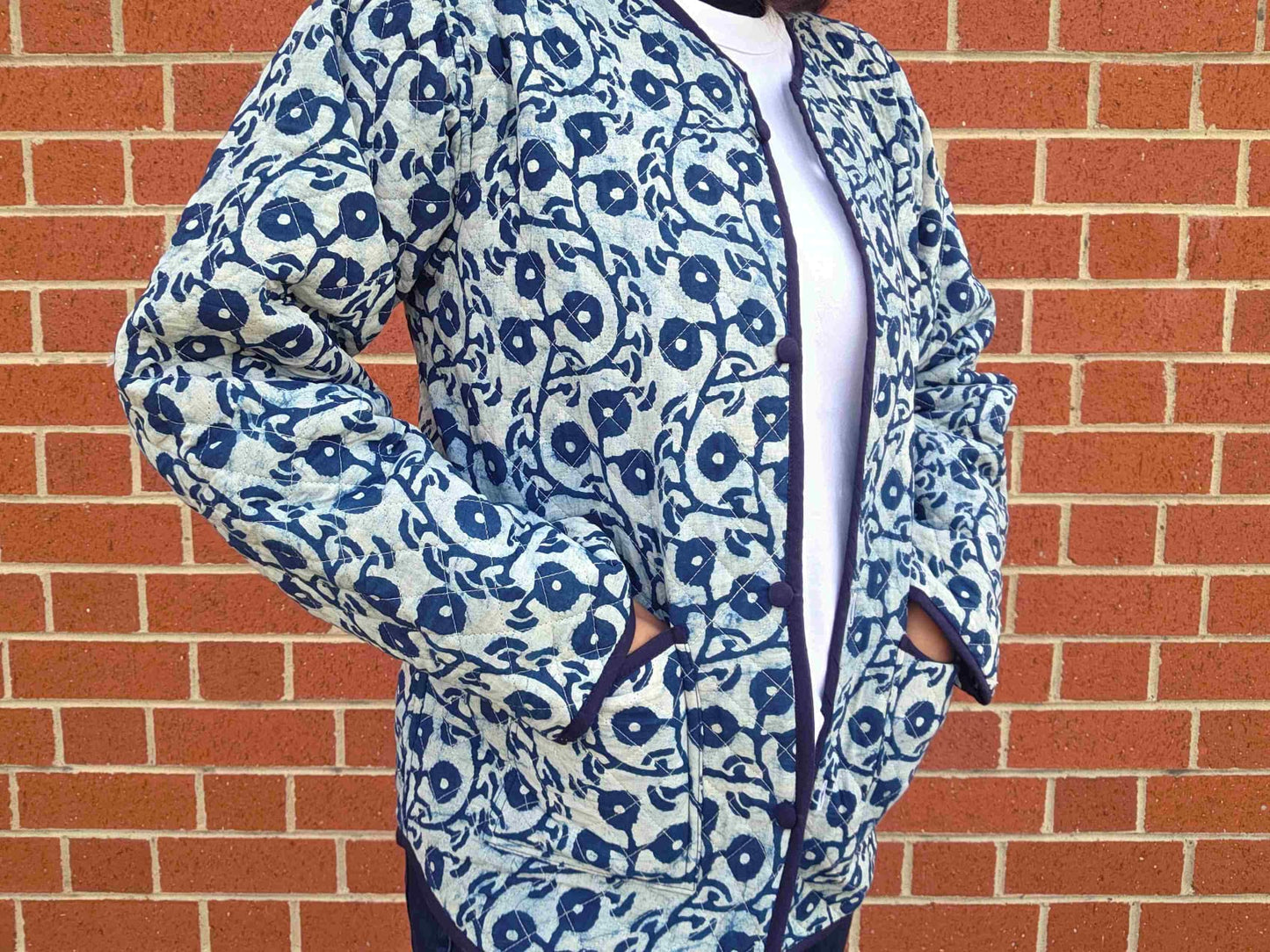 Indya ~ 2 | Indigo Vintage Style | Quilted Cotton Jacket