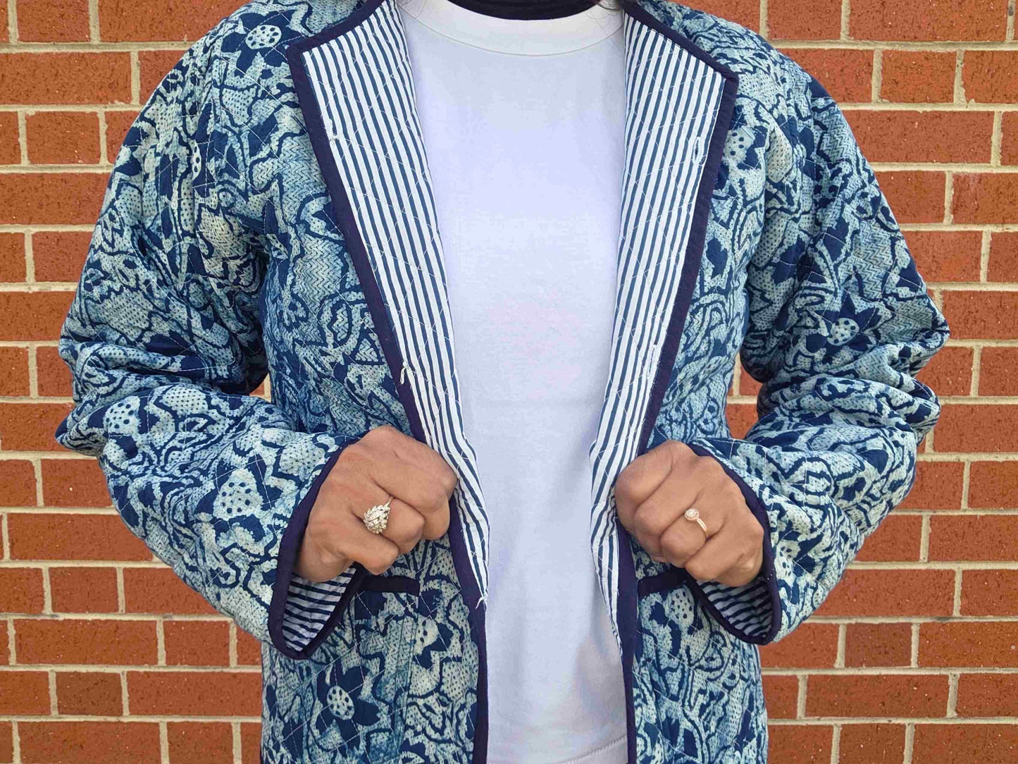 Indya ~ 3 | Indigo Vintage Style | Quilted Cotton Jacket