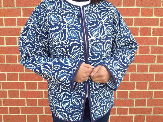 Indya ~ 4 | Indigo Vintage Style | Quilted Cotton Jacket