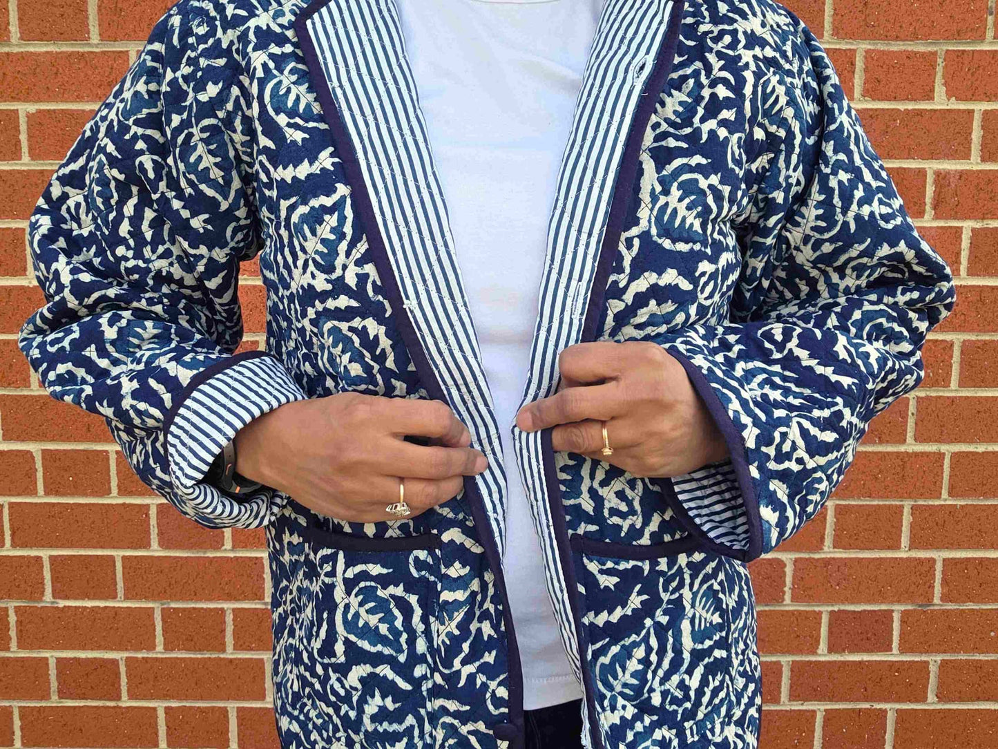 Indya ~ 4 | Indigo Vintage Style | Quilted Cotton Jacket