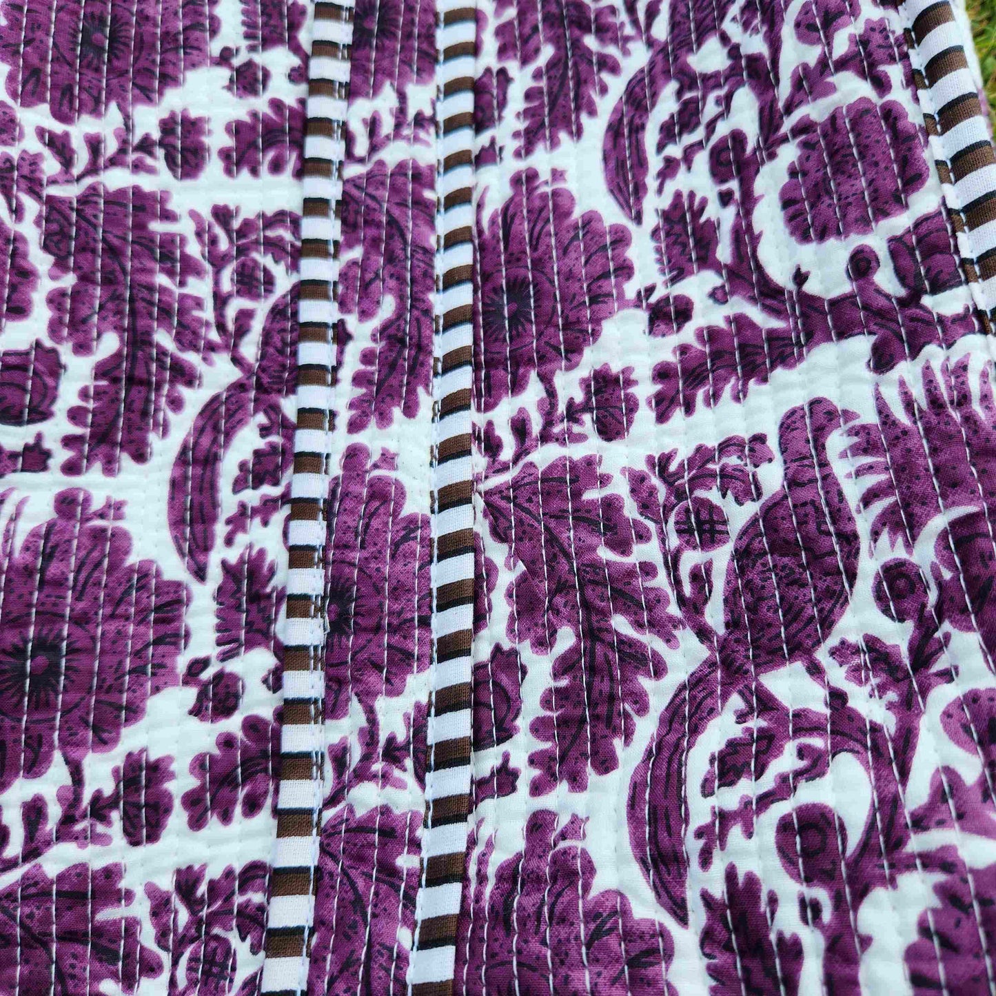 Disha | Purple Kingdom | Quilted Cotton Reversible Tote