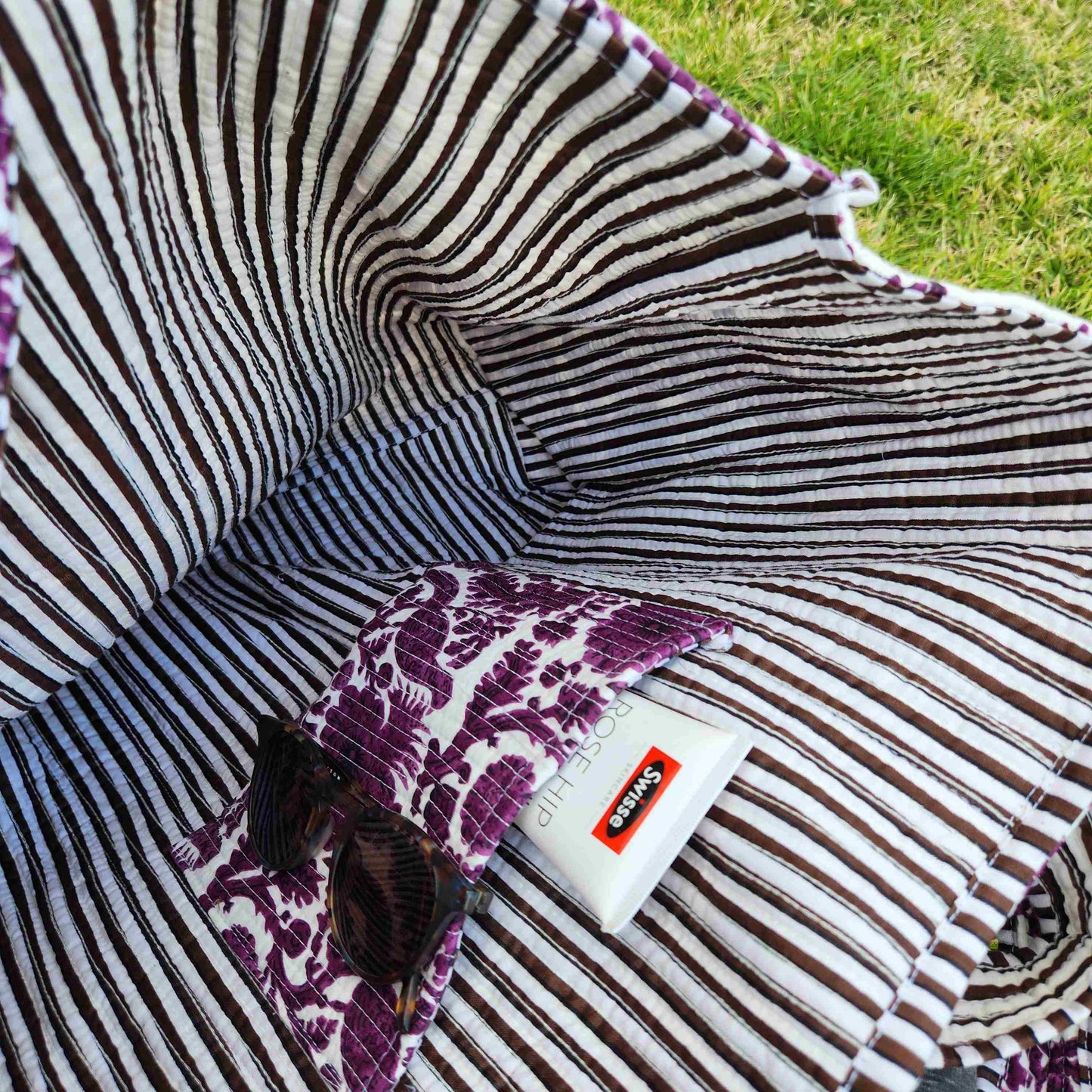 Disha | Purple Kingdom | Quilted Cotton Reversible Tote
