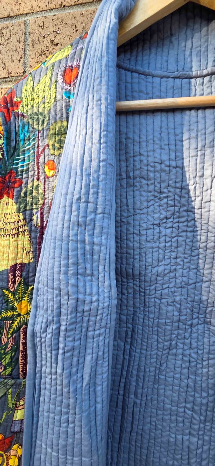 Frida in Grey | Reversible Cotton Quilted Jacket