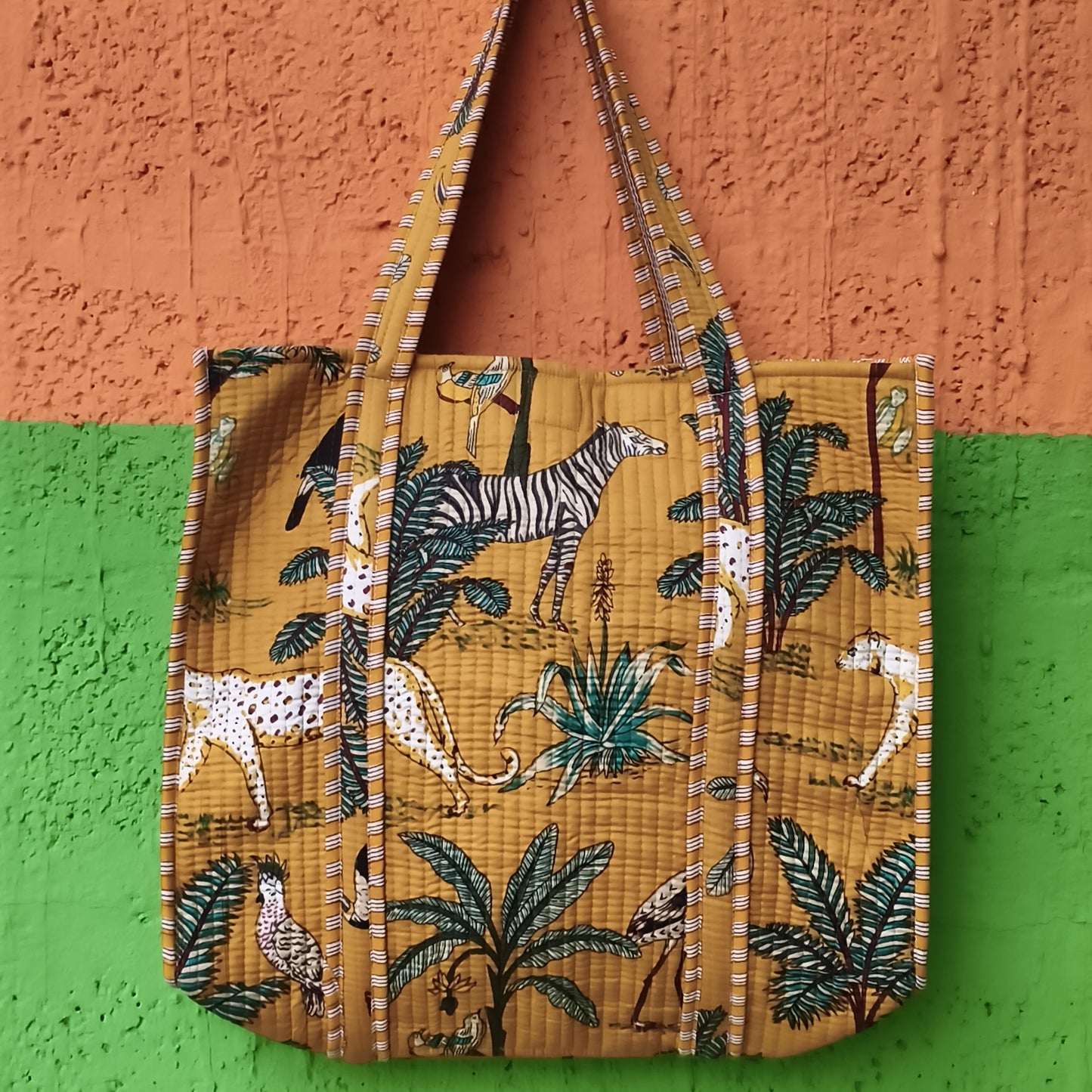 Jungli ~ Quilted Reversible Tote (new colours)