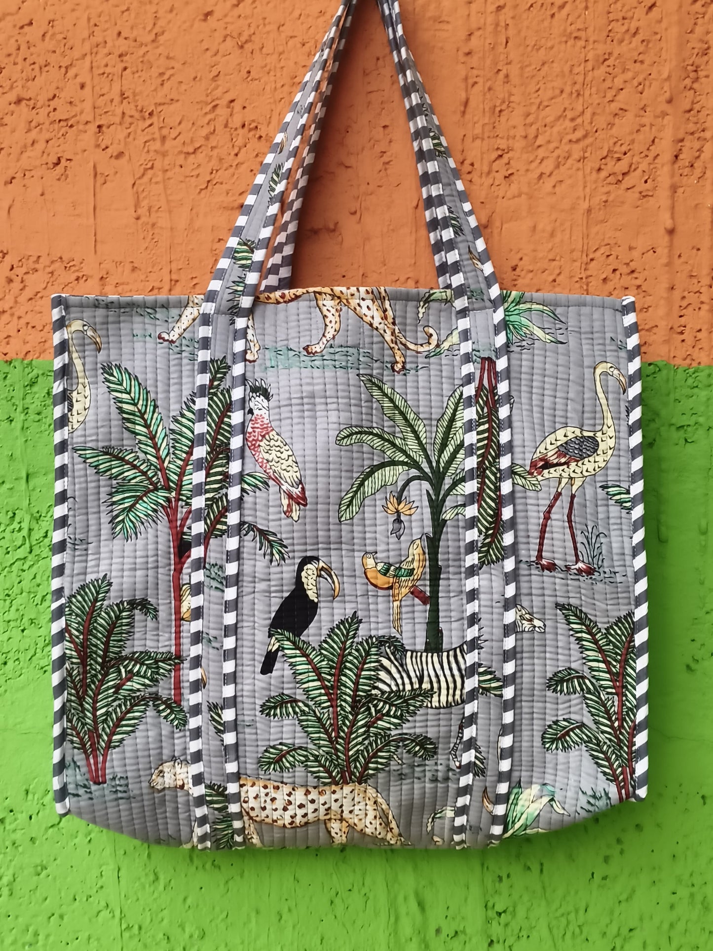 Jungli ~ Quilted Reversible Tote (new colours)