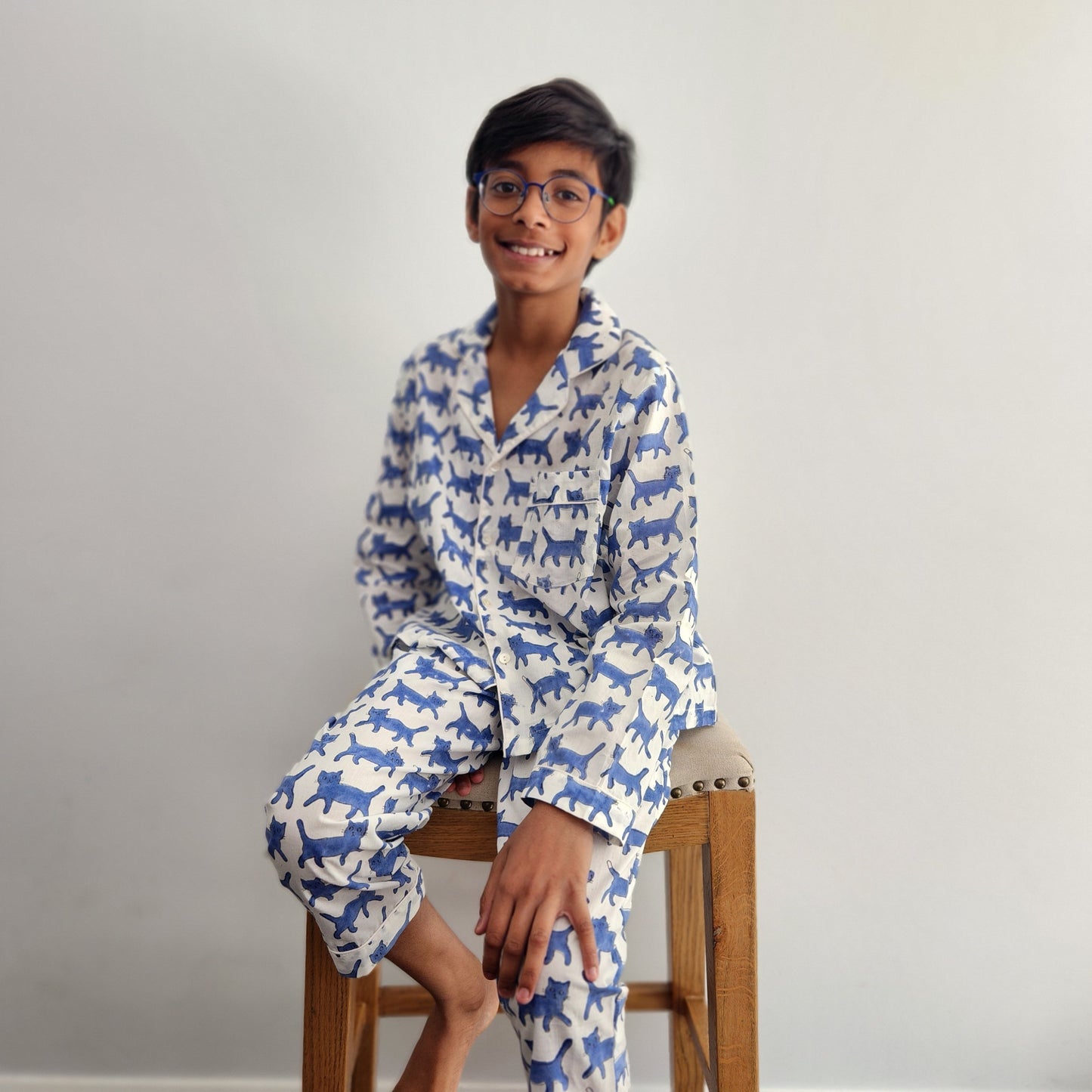 Kids PJ ~ Blue π Cats