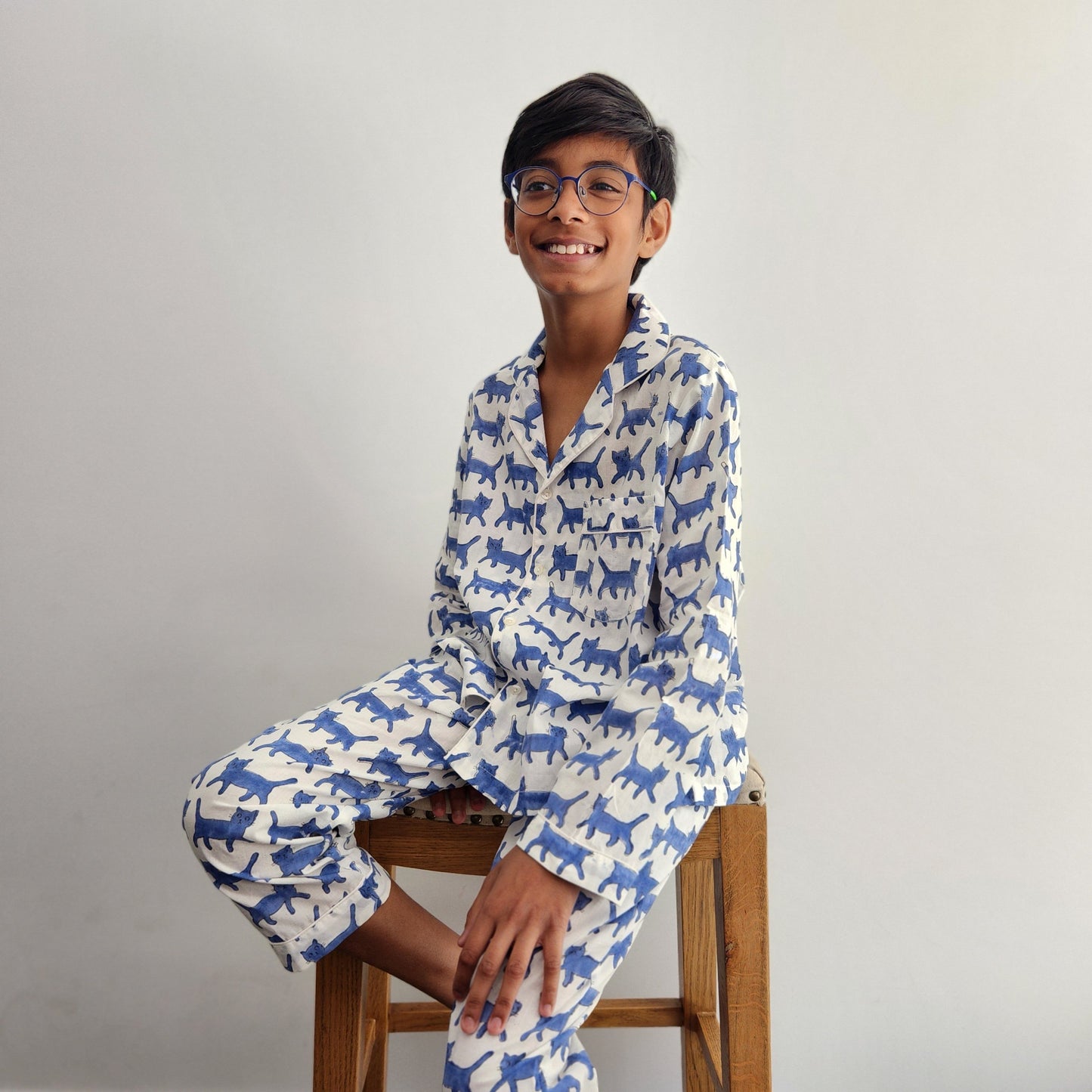 Kids PJ ~ Blue π Cats