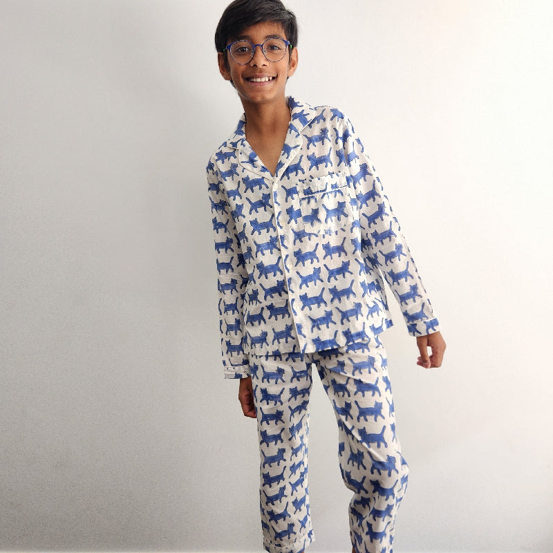 Kids PJ ~ Blue π Cats