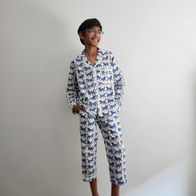 Kids PJ ~ Blue π Cats