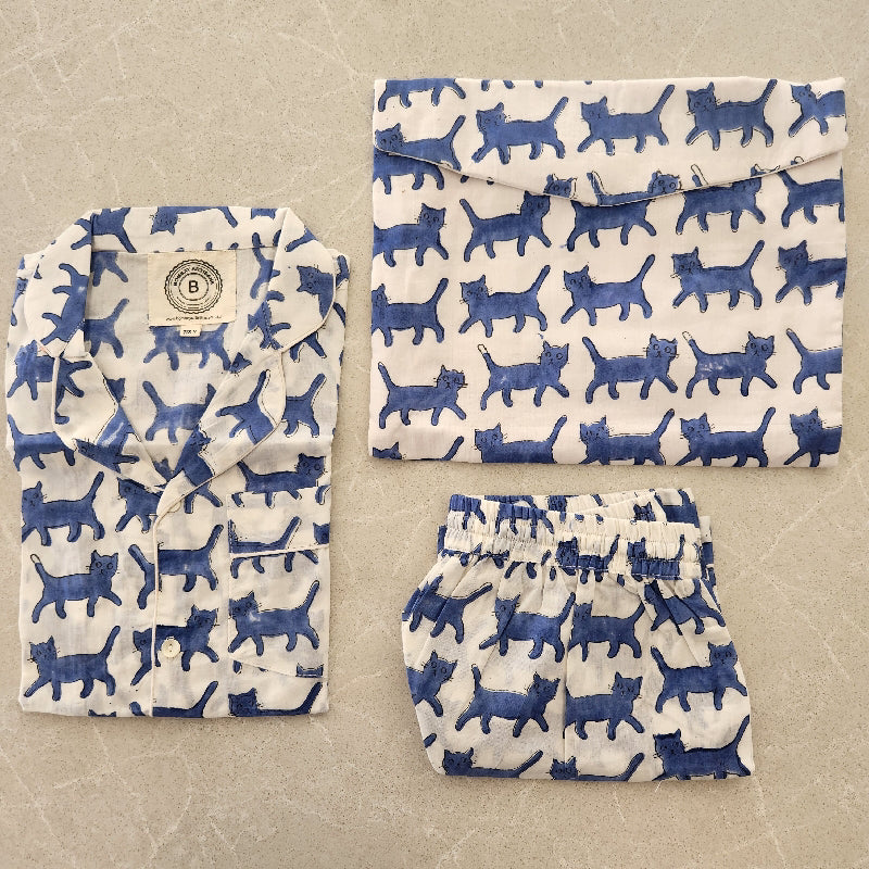 Kids PJ ~ Blue π Cats