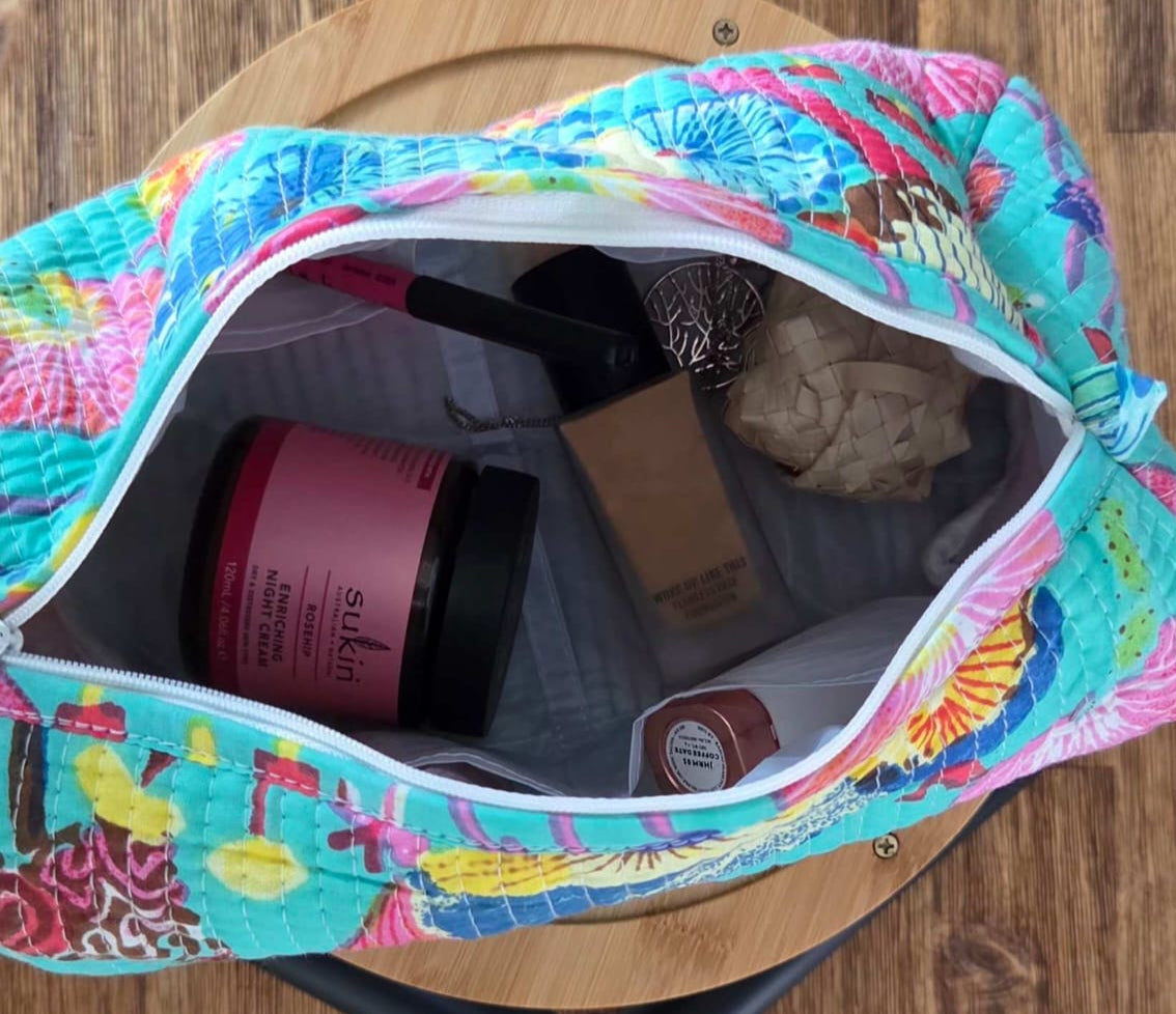 cotton makeup bag