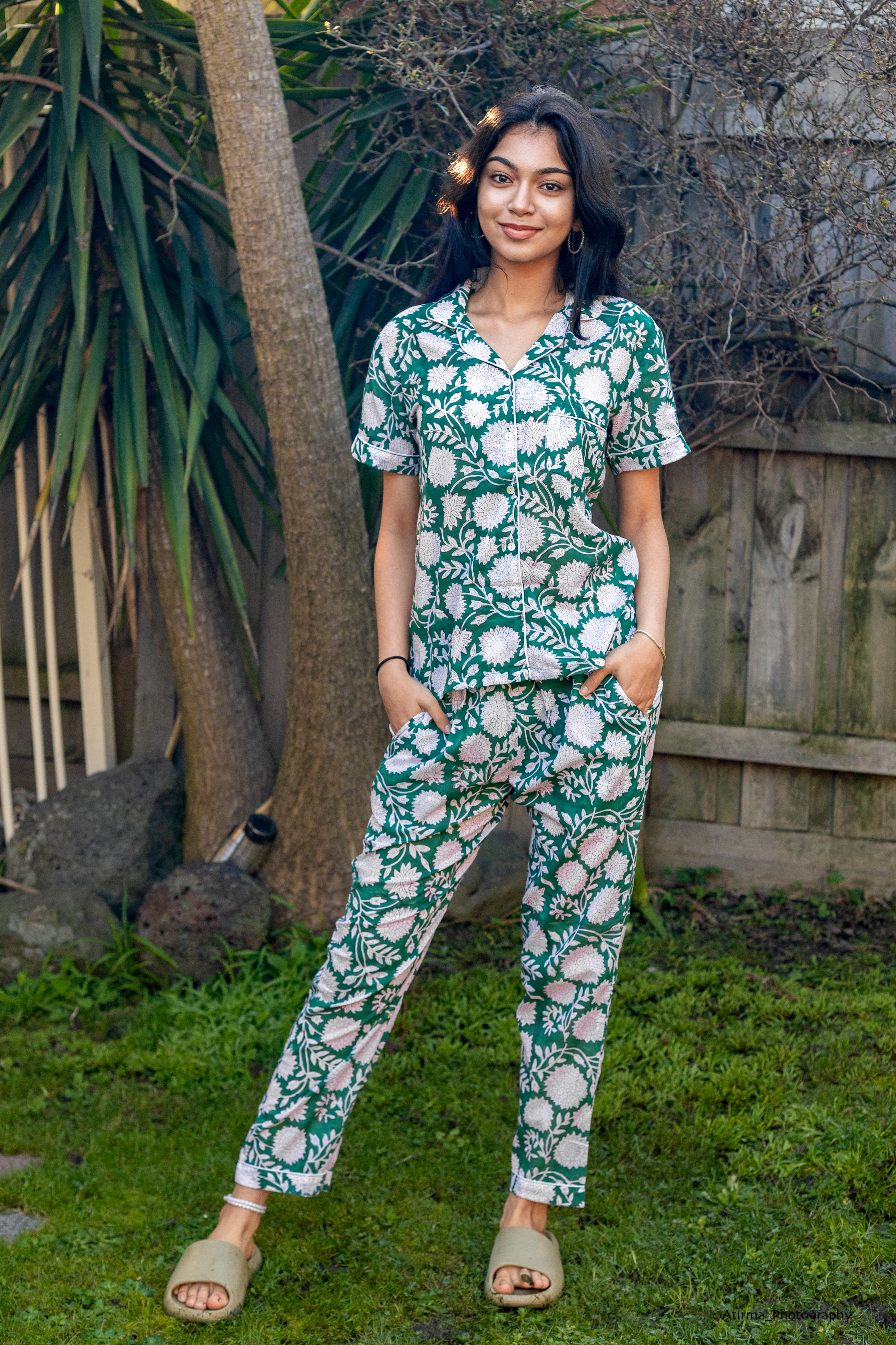 Harini | Sea Green Pyjama Set