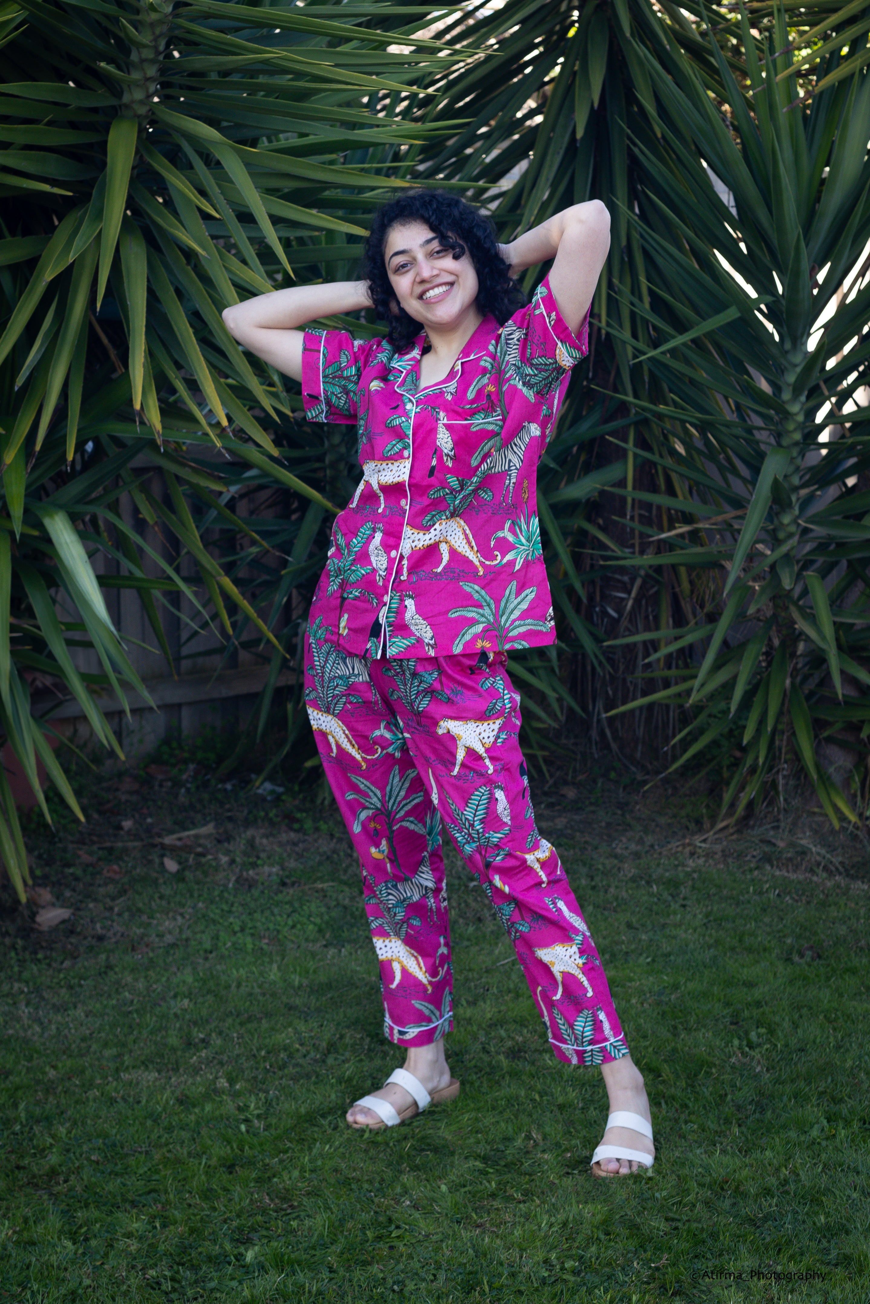 Hot Pink Jungle | Pyjama Set