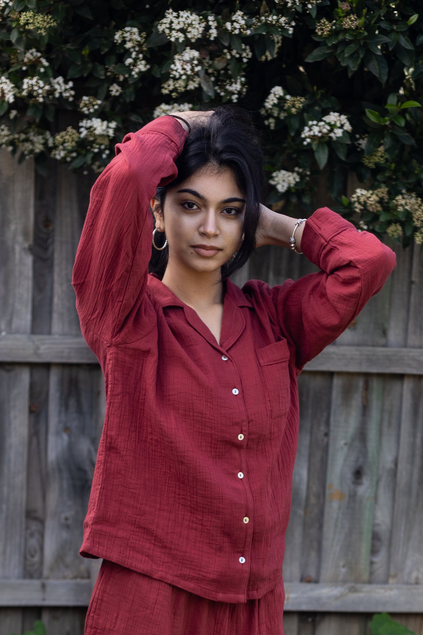 Burgundy | Solid colour PJ set