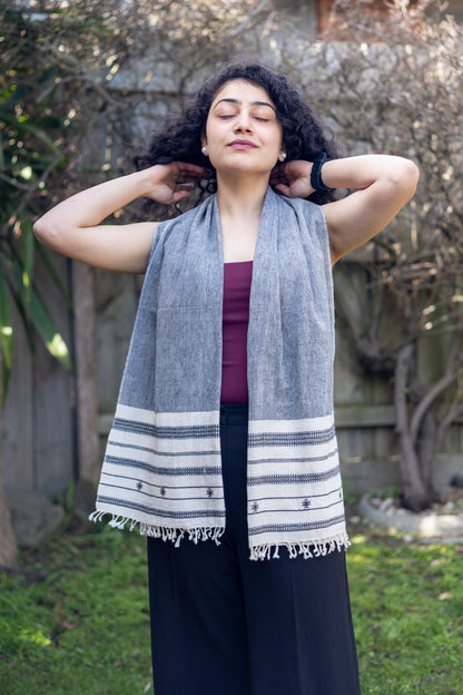 Kali Mirch (Salt & Pepper) ~ Khadi Scarf