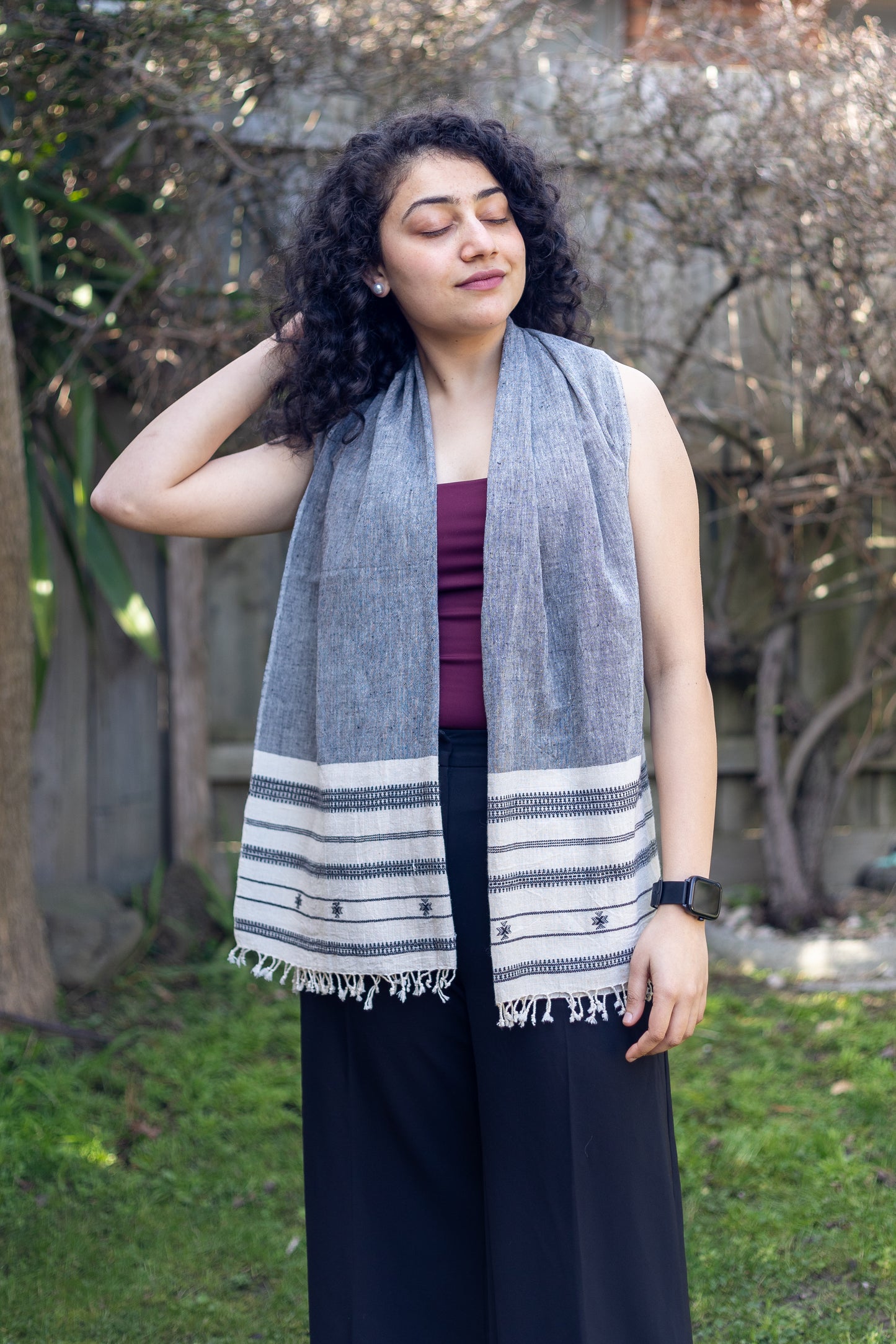 Kali Mirch (Salt & Pepper) ~ Khadi Scarf