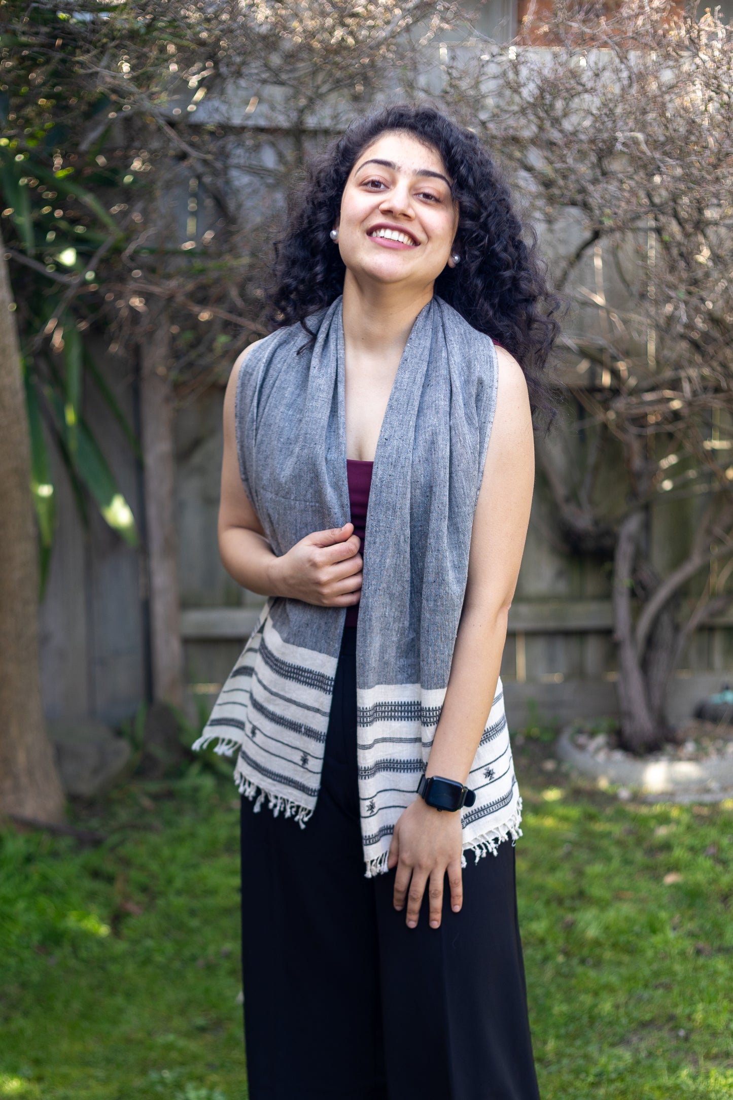 Kali Mirch (Salt & Pepper) ~ Khadi Scarf