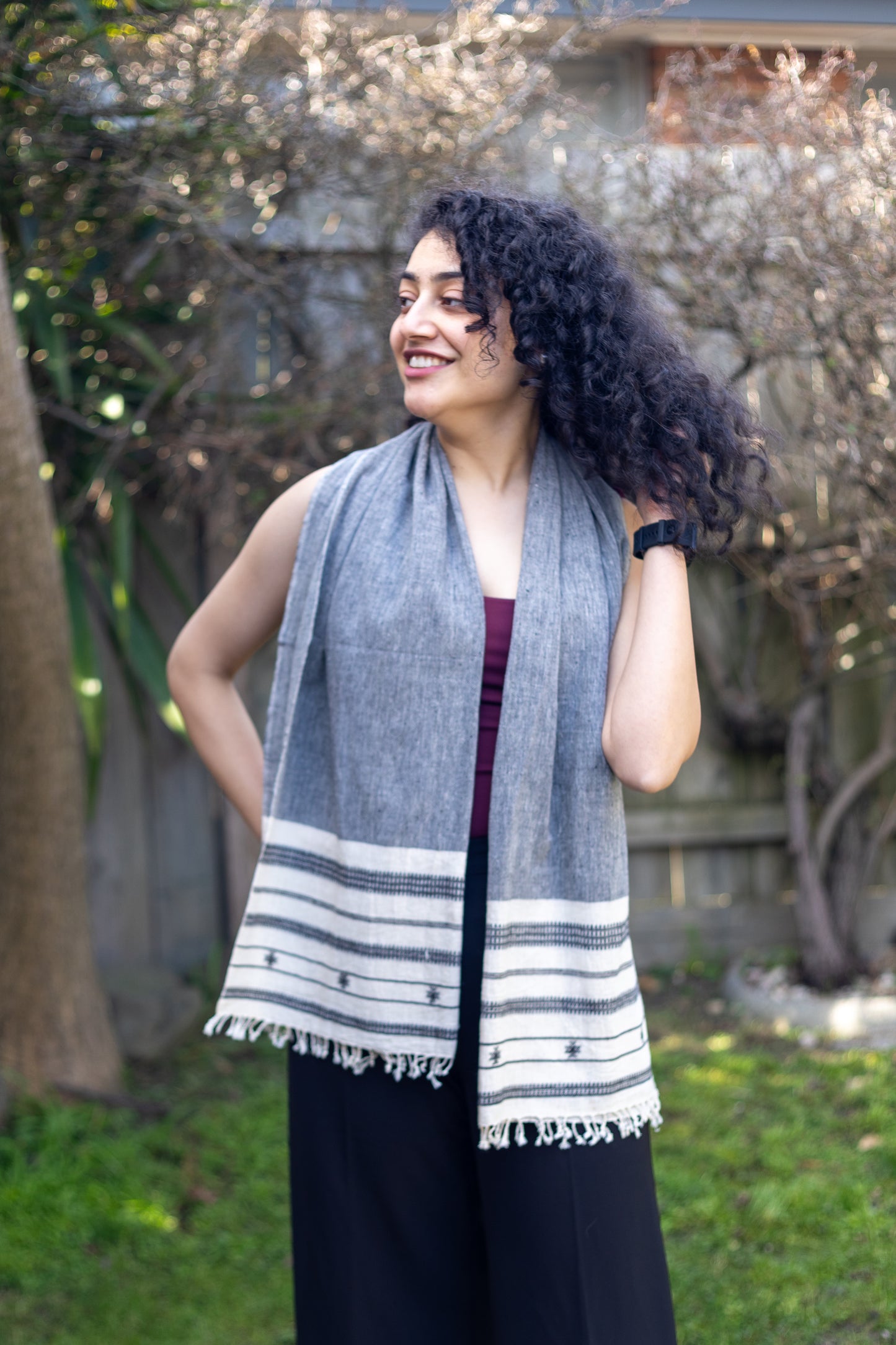 Kali Mirch (Salt & Pepper) ~ Khadi Scarf