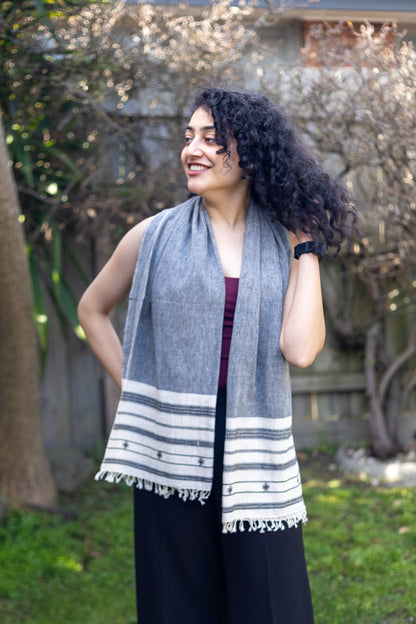 Kali Mirch (Salt & Pepper) ~ Khadi Scarf