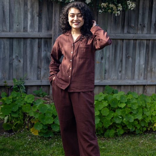 Chocolate | Solid colour PJ set