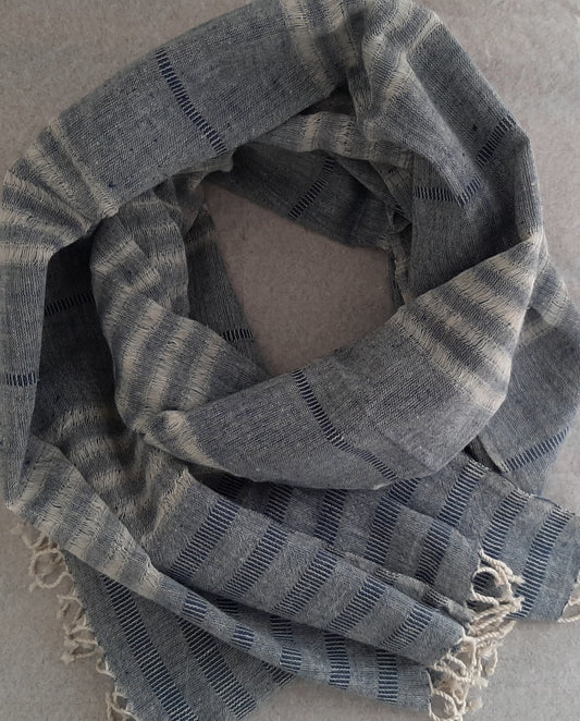 Denim Neel ~ Khadi Scarf