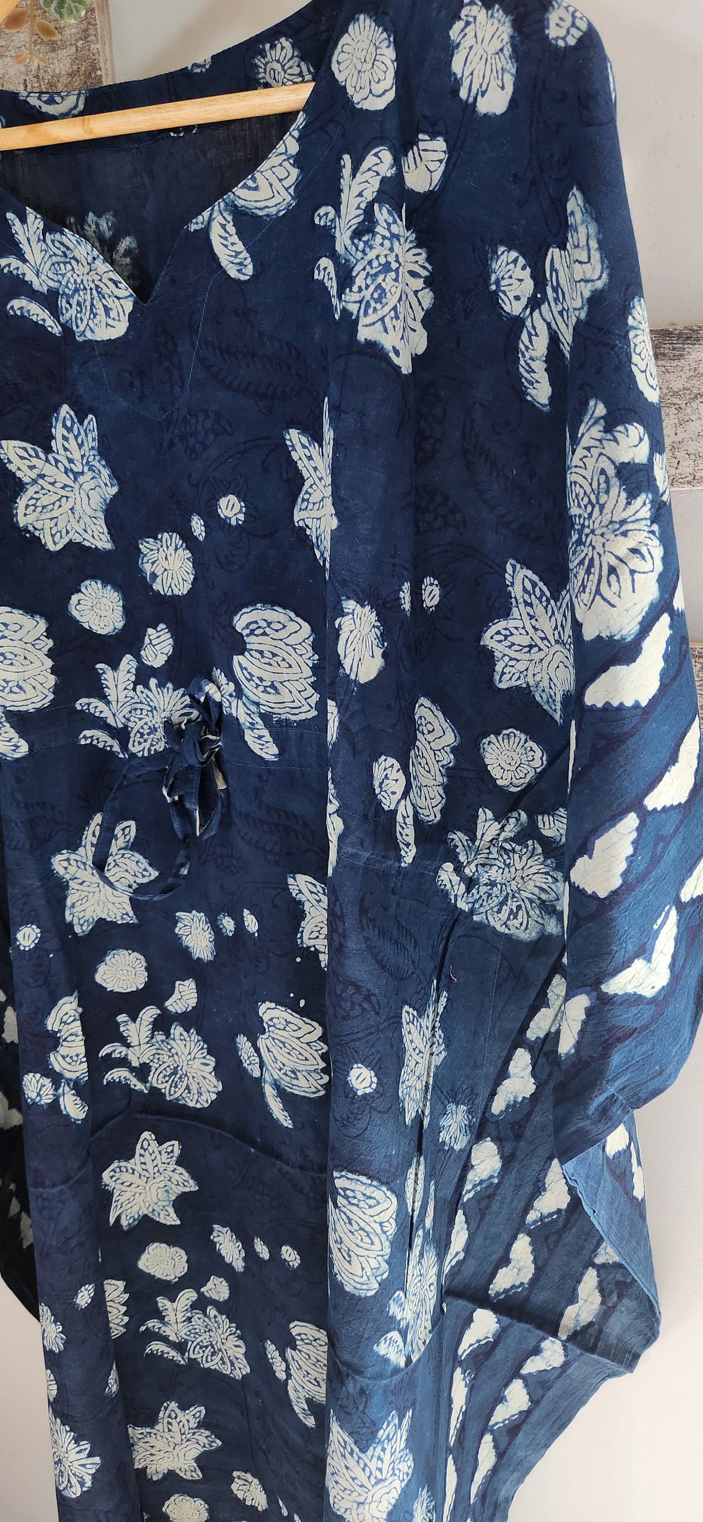 Indigo Floral Kaftan